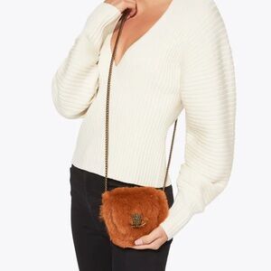 Kurt Geiger Orange Mini Bag Plush Crossbody